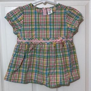 Gymboree Happy Rainbow plaid top